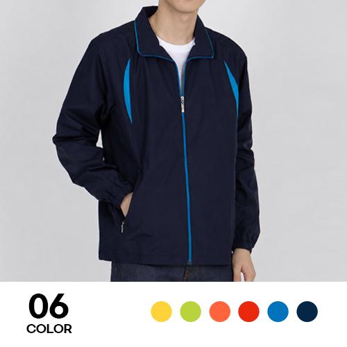 라인 배색 바람막이 자켓 S-2XL 간절기 방풍 작업복 단체 유니폼 상품 이미지 1
