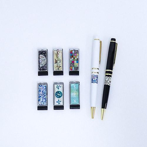 나빌레라 자개USB 금장볼펜2종세트 블랙에디션(전통문양) (8G~32G) 8GB 상품 이미지 1