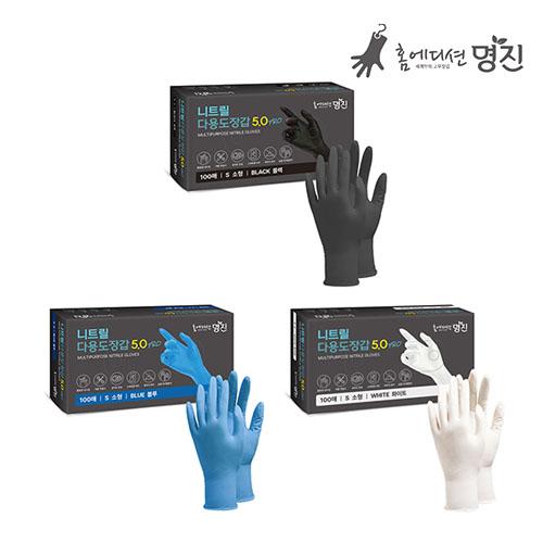 명진 니트릴장갑 PRO 5.0 (S/M/L) 상품 이미지 1