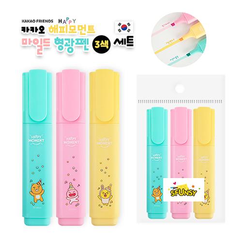 카카오 해피모먼트 마일드 형광펜 3색 세트 상품 이미지 1