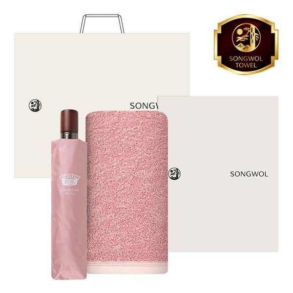 송월 타월 우산 2매 콤보세트 (40수 180g + CM3단우드완자) 상품 이미지 1