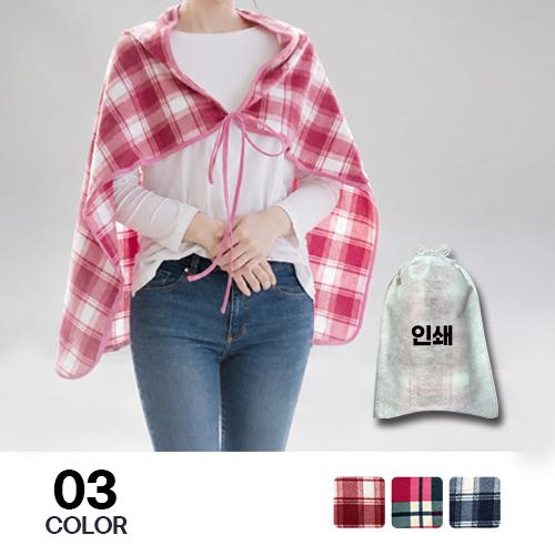 체크 멀티 끈 담요 휴대용 무릎담요 캠핑 사무실 단체 굿즈 판촉 기념품 상품 이미지 1