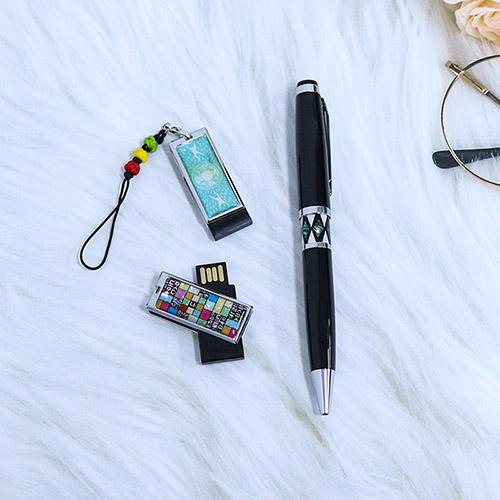 나빌레라 자개USB 블랙에디션 자개띠볼펜2종세트(전통문양) 8GB 상품 이미지 1