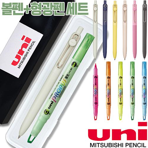 uni유니볼젠토스탠다드수성펜(0.5)+프로퍼스윈도우형광펜세트 상품 이미지 1