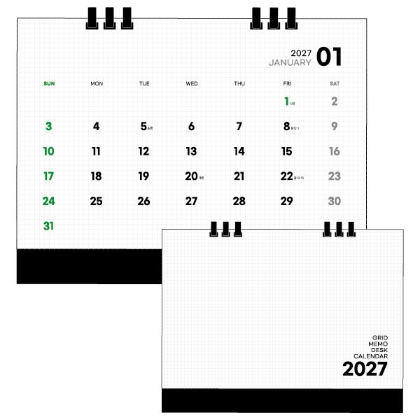 27년 유스토리_그리드메모 탁상달력-페이퍼링(250x190) 상품 이미지 2